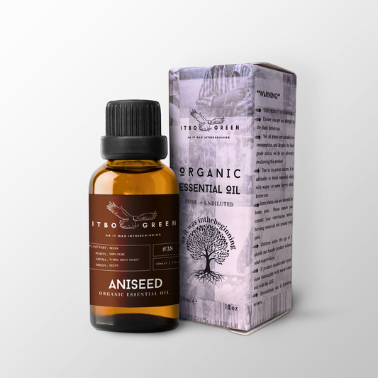 Organic Aniseed Essential Oil | 30ml / 1oz UV Bottle | Unblended | Aromatherapy | Vegan | Spirituality| Nature Heals - ITBO Green