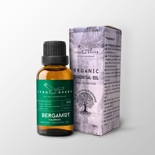Organic Bergamot Essential Oil | 30ml / 1oz UV Bottle | Unblended | Aromatherapy | Vegan | Spirituality| Nature Heals - ITBO Green