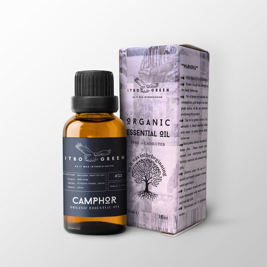 Organic Camphor Essential Oil | 30ml / 1oz UV Bottle | Unblended | Aromatherapy | Vegan | Spirituality| Nature Heals - ITBO Green