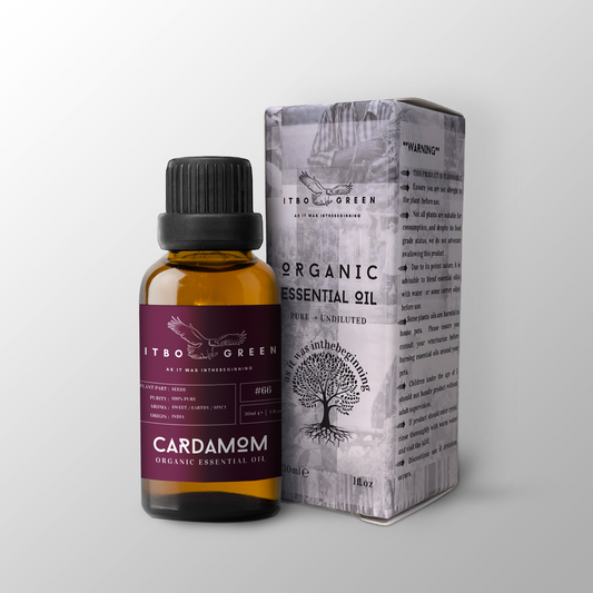 Organic Cardamom Essential Oil | 30ml / 1oz UV Bottle | Unblended | Aromatherapy | Vegan | Spirituality| Nature Heals - ITBO Green