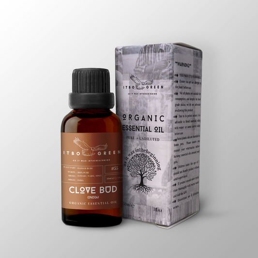 Organic Clove Bud (india) Essential Oil | 30ml / 1oz UV Bottle | Unblended | Aromatherapy | Vegan | Spirituality| Nature Heals - ITBO Green