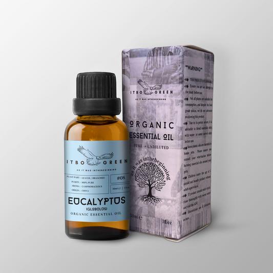 Organic Eucalyptus Globulus Essential Oil | 30ml / 1oz UV Bottle | Pure Camphoraceous Oil | Unblended | Aromatherapy | Vegan | Spirituality| Nature Heals - ITBO Green