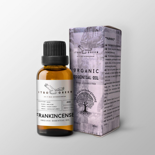 Organic Frankincense Essential Oil | 30ml / 1oz UV Bottle | Pure Earthy Oil | Unblended | Aromatherapy | Vegan | Spirituality| Nature Heals - ITBO Green