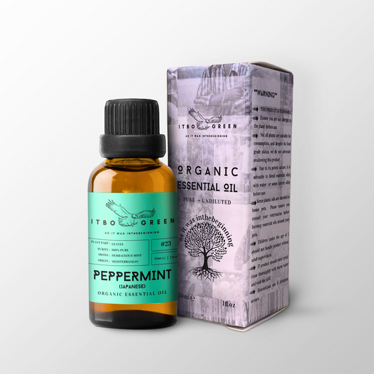 Organic Japanese Peppermint Essential Oil | 30ml / 1oz UV Bottle | Pure Herbaceous Oil | Unblended | Aromatherapy | Vegan | Spirituality| Nature Heals - ITBO Green