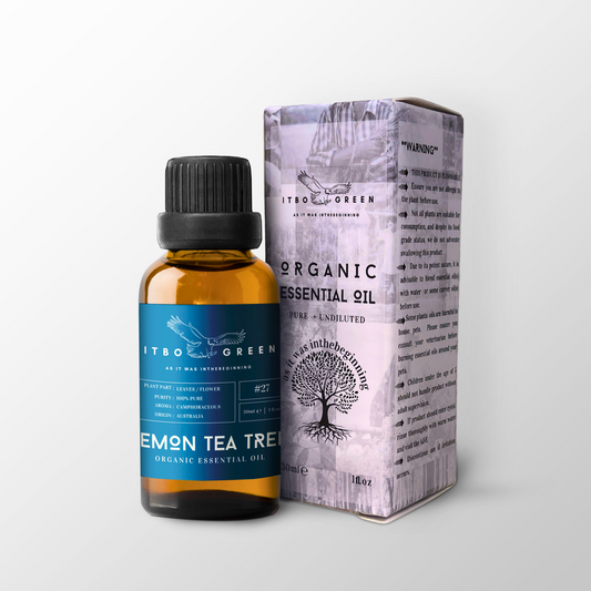 Organic Lemon Tea Tree Essential Oil | 30ml / 1oz UV Bottle | Pure Citrusy Oil | Unblended | Aromatherapy | Vegan | Spirituality| Nature Heals - ITBO Green