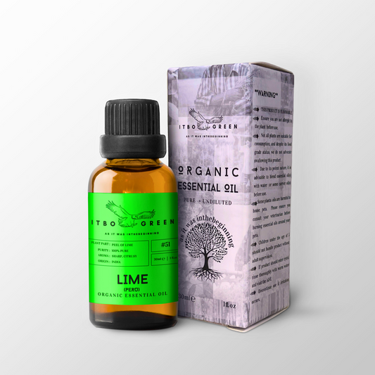 Organic Lime (Peru) Essential Oil | 30ml / 1oz UV Bottle | Unblended | Aromatherapy | Vegan | Spirituality| Nature Heals - ITBO Green