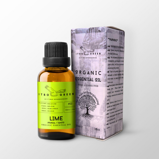 Organic Lime (Persian / Tahiti) Essential Oil | 30ml / 1oz UV Bottle | Unblended | Aromatherapy | Vegan | Spirituality| Nature Heals - ITBO Green