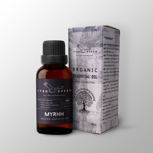Organic Myrrh Essential Oil | 30ml / 1oz UV Bottle | Pure Earthy Oil | Unblended | Aromatherapy | Vegan | Spirituality| Nature Heals - ITBO Green