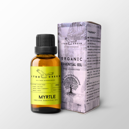 Organic Myrtle Essential Oil | 30ml / 1oz UV Bottle | Unblended | Aromatherapy | Vegan | Spirituality| Nature Heals - ITBO Green