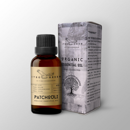 Organic Patchouli (Dark) Essential Oil | Pure Earthy Oil |  | 30ml / 1oz UV Bottle | Unblended | Aromatherapy | Vegan | Spirituality| Nature Heals - ITBO Green