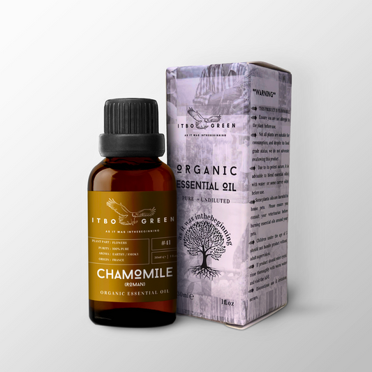 Organic Roman Chamomile Essential Oil | 30ml / 1oz UV Bottle | Unblended | Aromatherapy | Vegan | Spirituality| Nature Heals - ITBO Green