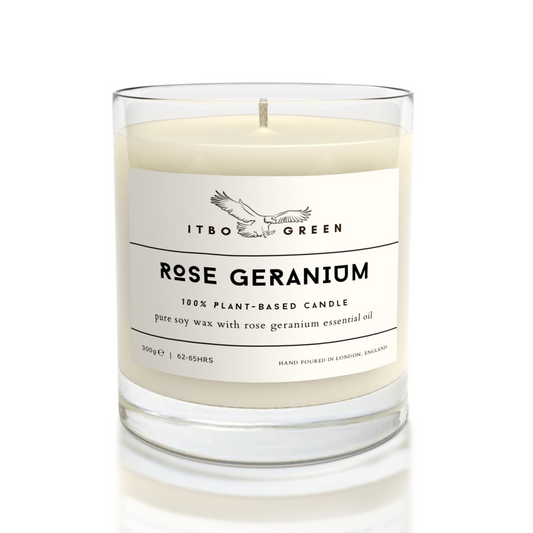 Rose Geranium Essential Oil Candle