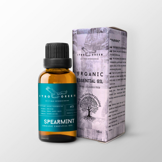 Organic Spearmint Essential Oil | 30ml / 1oz UV Bottle | Unblended | Aromatherapy | Vegan | Spirituality| Nature Heals - ITBO Green