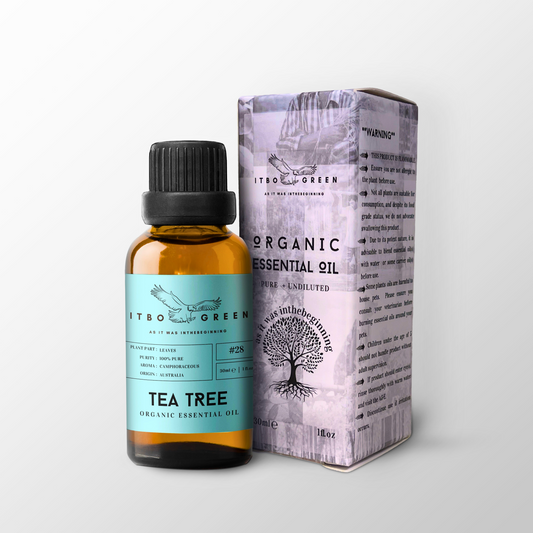 Organic Tea Tree Essential Oil | 30ml / 1oz UV Bottle | Pure Camphoraceous Oil | Unblended | Aromatherapy | Vegan | Spirituality| Nature Heals - ITBO Green
